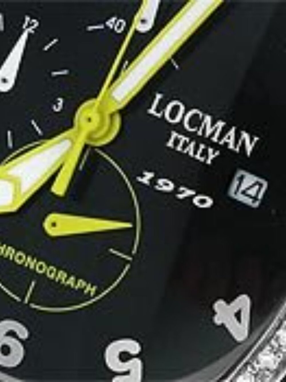VINTAGE LOCMAN 1970 DIAMOND BEZEL BLACK CHRONOGRAPH WATCH - Picture 16 of 16